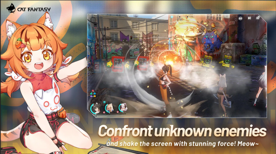 キャットファンタジーのプレイ画面