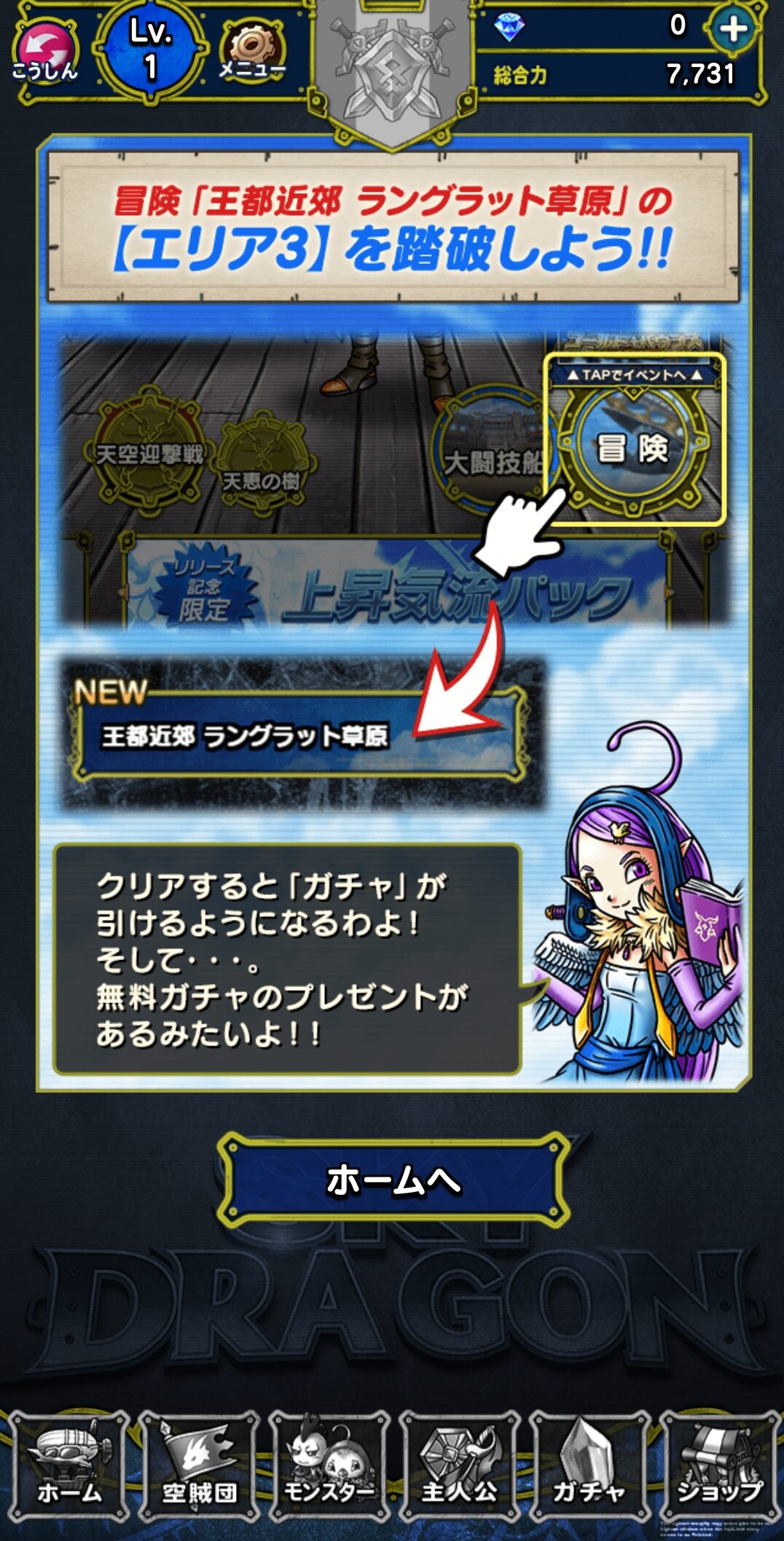 スカイドラゴンの育成要素