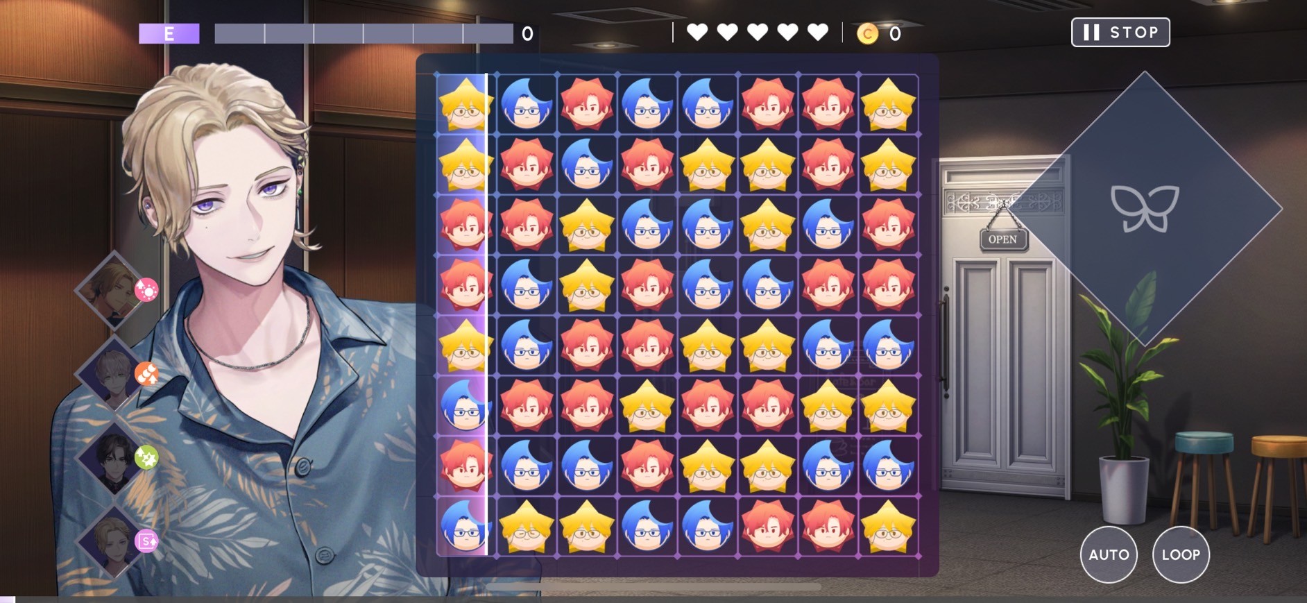 ブレイクマイケース パズル盤面のプレイ画面