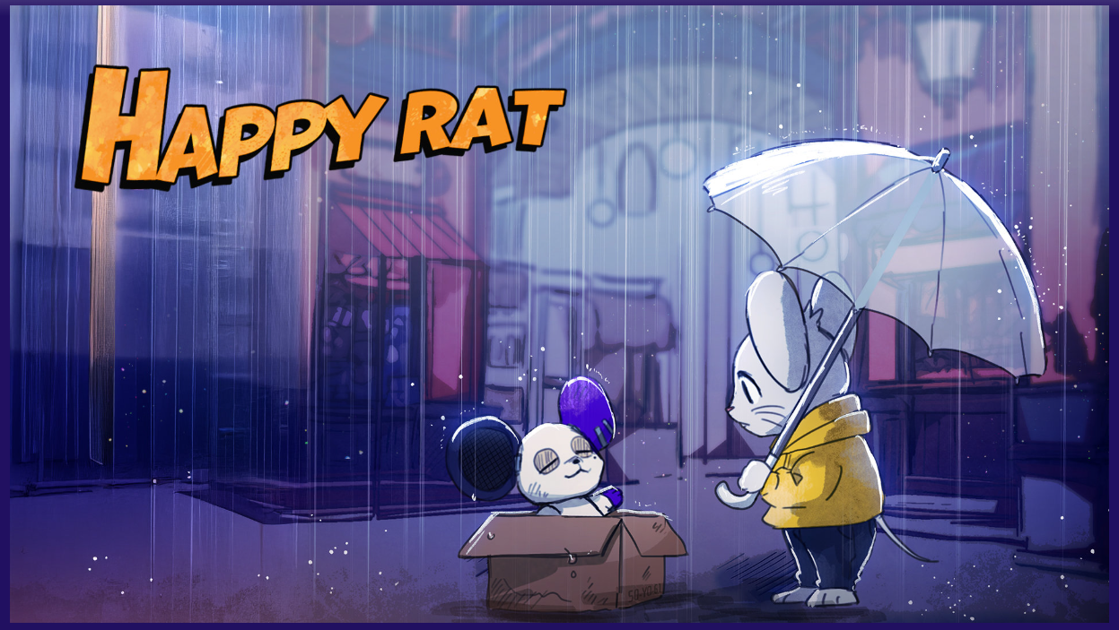 HAPPY RAT キャラクターとの会話画面イメージ