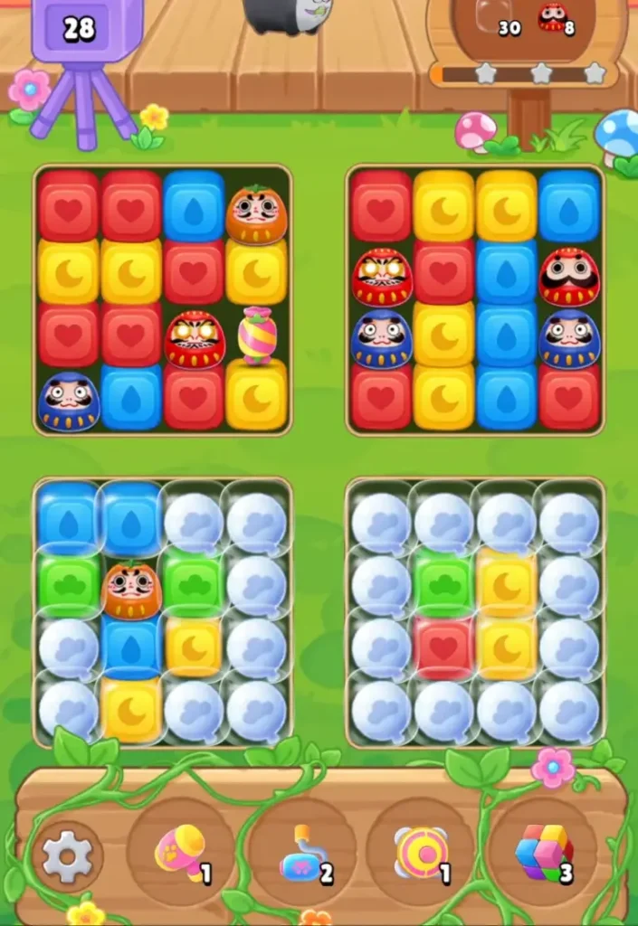 まついぬらんど ミニゲームプレイ中の画面