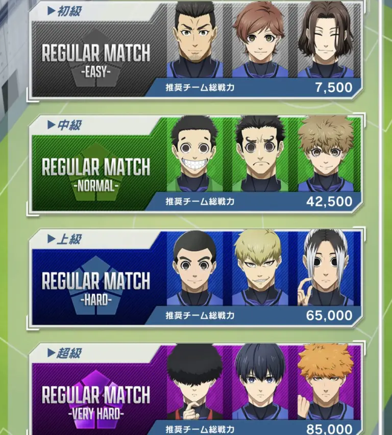 ブルーロックPWCのプレイ画面